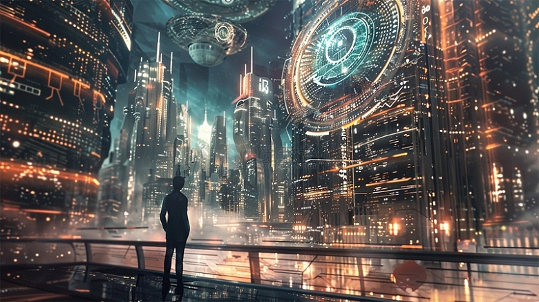 科技未来城市科幻场景