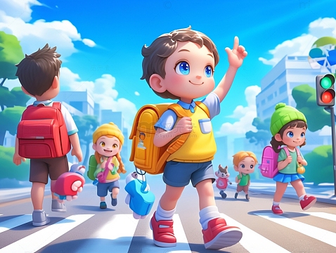 交通安全过马路