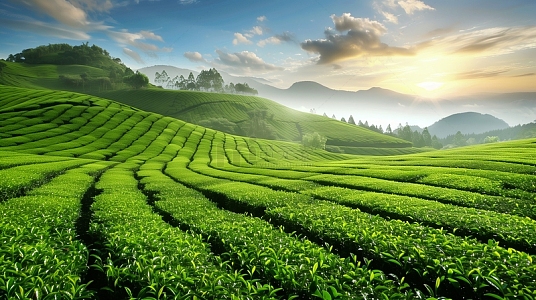 茶园AI摄影图背景