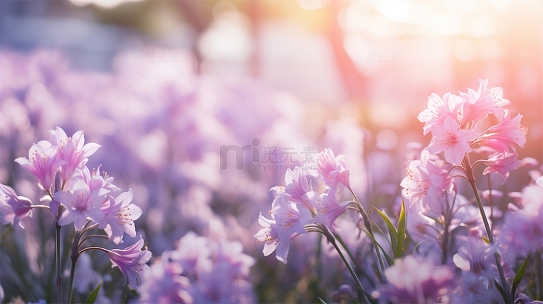 春天鲜花唯美微距紫色壁纸背景