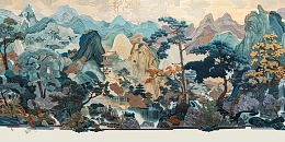 彩色写意大理石文化背景