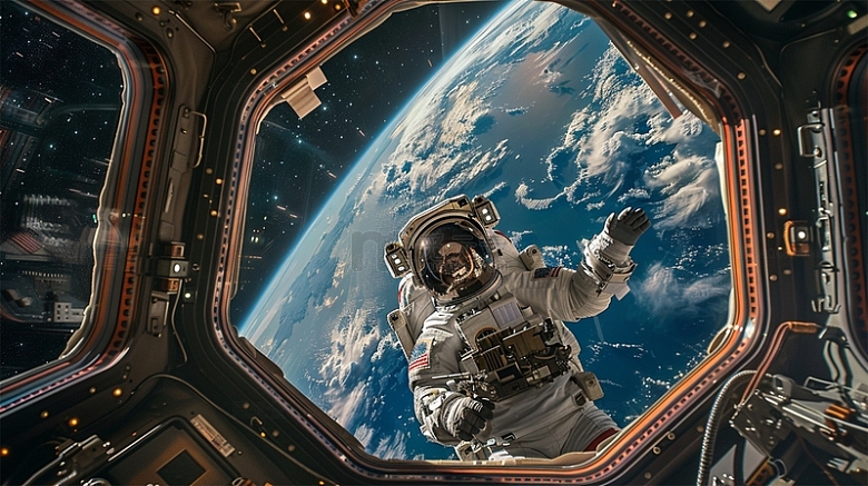 宇航员宇宙太空科技地球场景