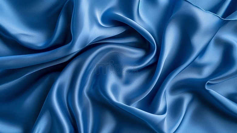 蓝色丝绸纹理背景