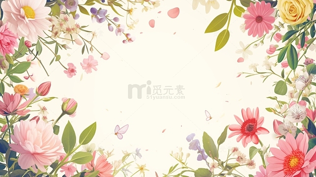 花草植物小清新边框
