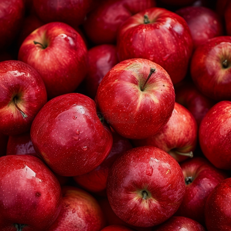 新鲜的红苹果