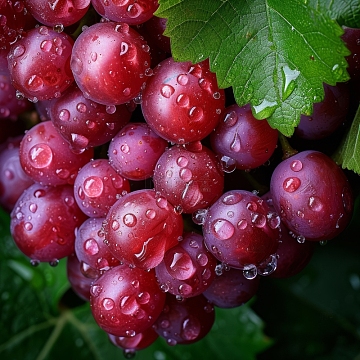 带水珠的新鲜葡萄