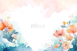 国风彩色花朵