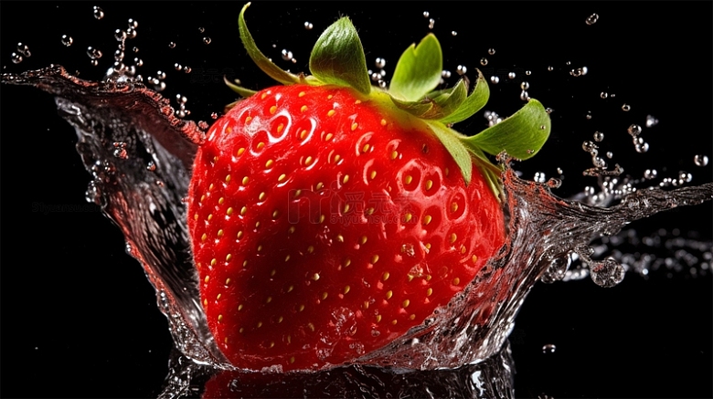 草莓水水果红色壁纸场景