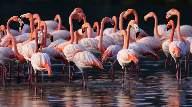 粉红色火烈鸟动物摄影