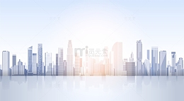 城市摩天大楼景观天际线轮廓