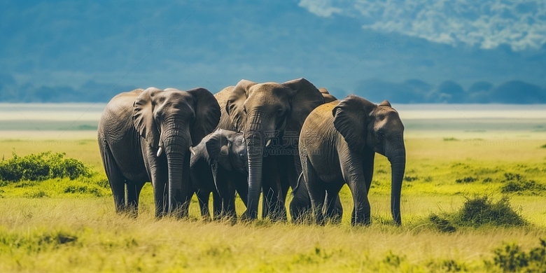 大象动物草原摄影
