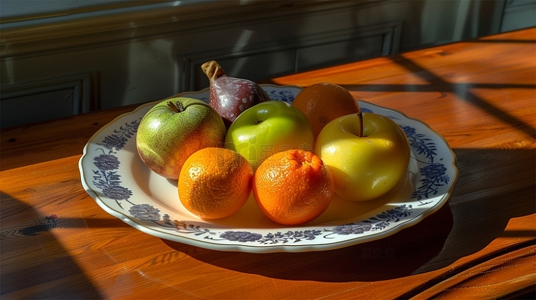 水果苹果橘子橙子盘子静物