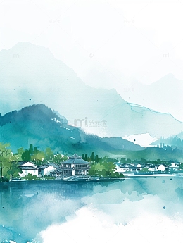江南烟雨小镇