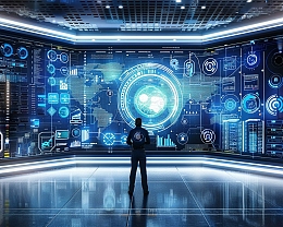 未来科技虚拟现实图形场景