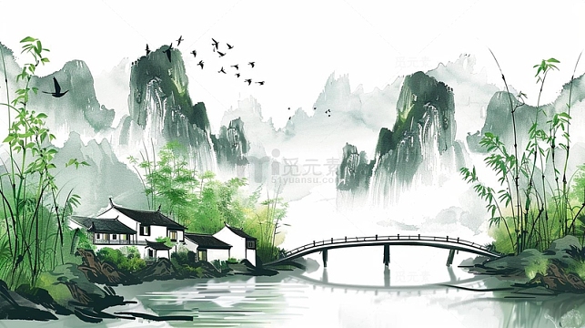 江南山水春日风光