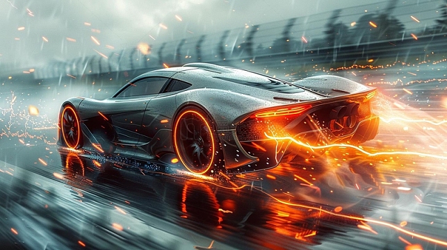 jpg雨夜高速行驶汽车飞驰jpg炫酷跑车广告图aipng跑车矢量图png卡通