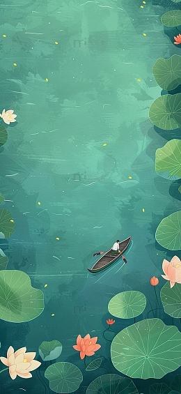 立夏节气插画背景