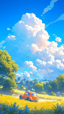 春天旅游驾车图片
