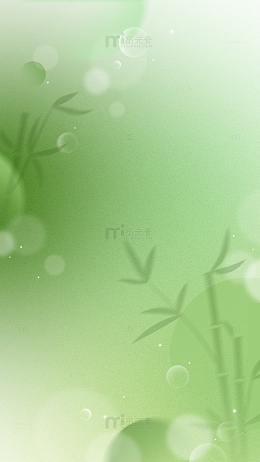 绿色弥散风小清新春天竹子背景元素