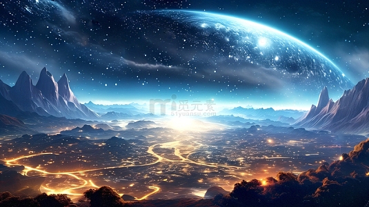 未来星空城市科幻