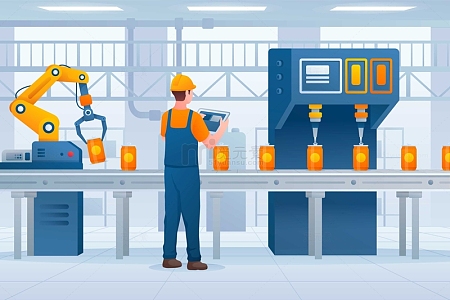 在分拣检测商品的工人