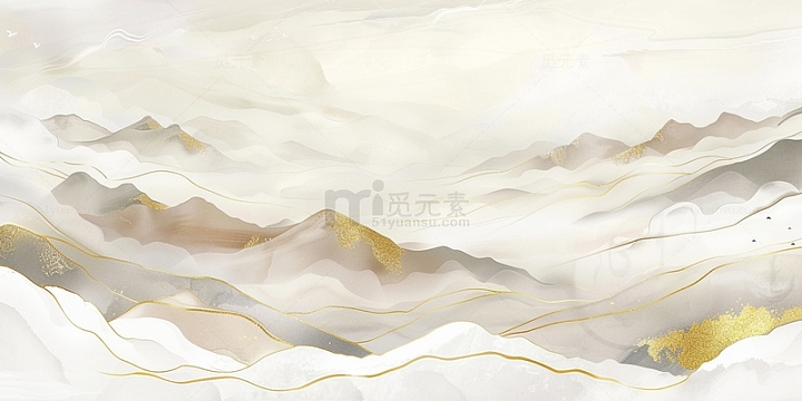 古风云雾山峦