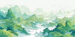 古风唯美青绿山河