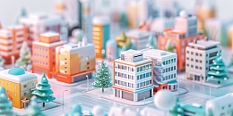 微缩城市卡通街道