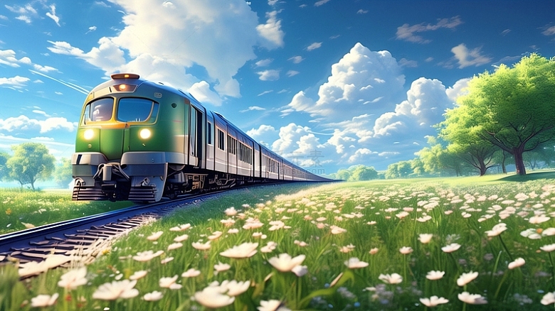 风景开往春天的列车