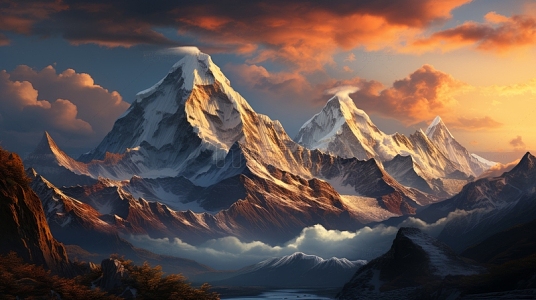 日照雪山景观