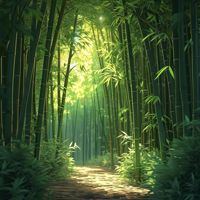 绿色竹林风景