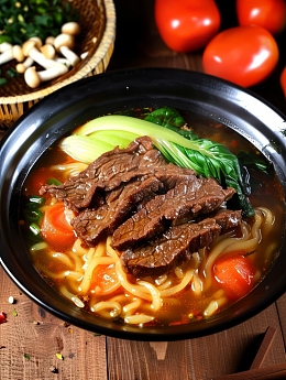 红烧牛腩面图片