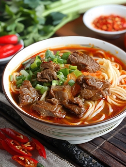 番茄牛腩拉面图片