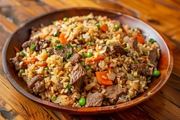 美味牛肉炒饭