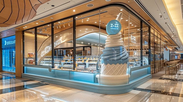 店铺设计效果图冰淇淋