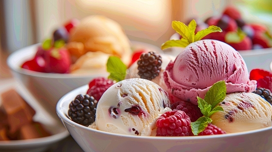 夏日冰淇淋特写