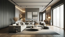 明亮的客厅室内设计