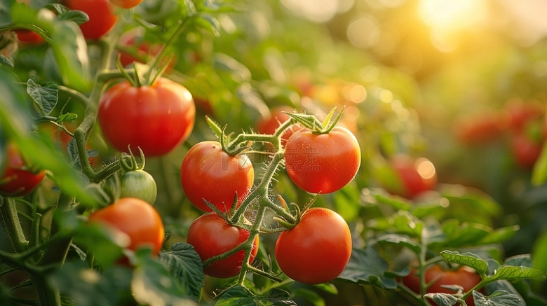 自然生长的西红柿