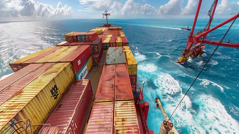 货物货船海水集装箱运输物流