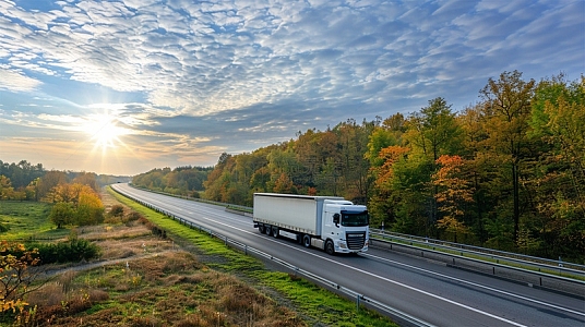 森林公路阳光货车阳光物流运输