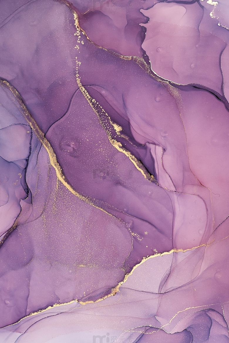 紫色大理石纹金箔背景