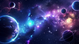 星球星河宇宙宇航员背景