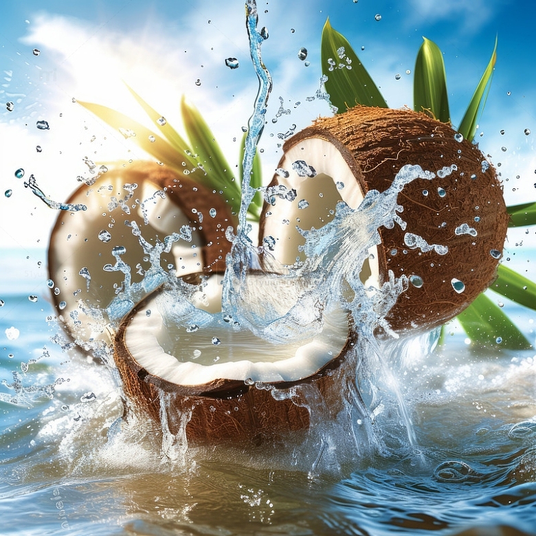 椰子水果海报摄影