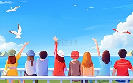 青春无悔青年节插画背景