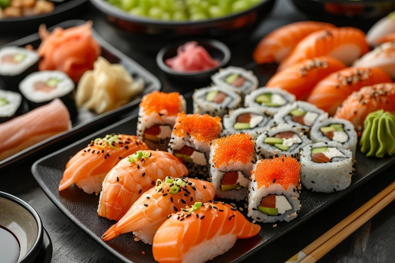 寿司拼盘食物美食