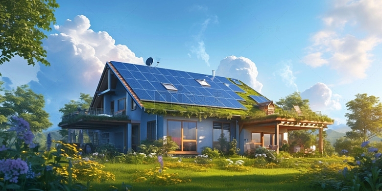 太阳能发电板建筑