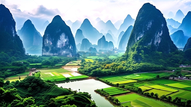江南美景绿色种植