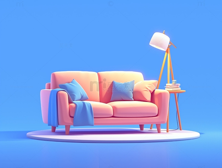 3D建模沙发背景