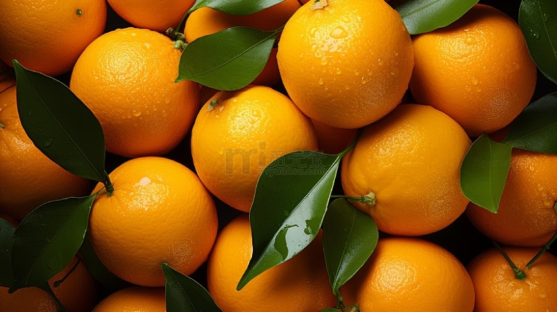 新鲜橙子水果背景