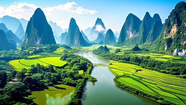 自然景观绿色种植